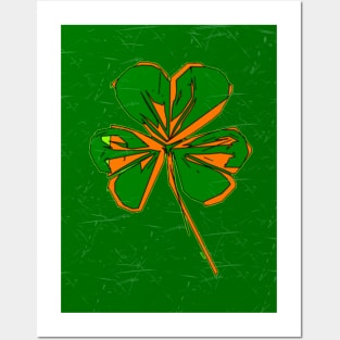 st patricks day shamrock Posters and Art